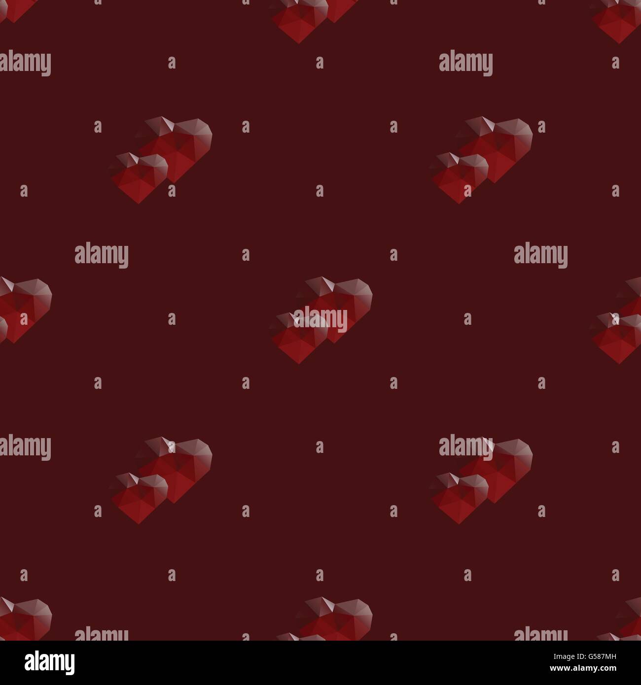 Two Heart Pattern Two hearts vector vectors hi-res stock photography and images - Alamy