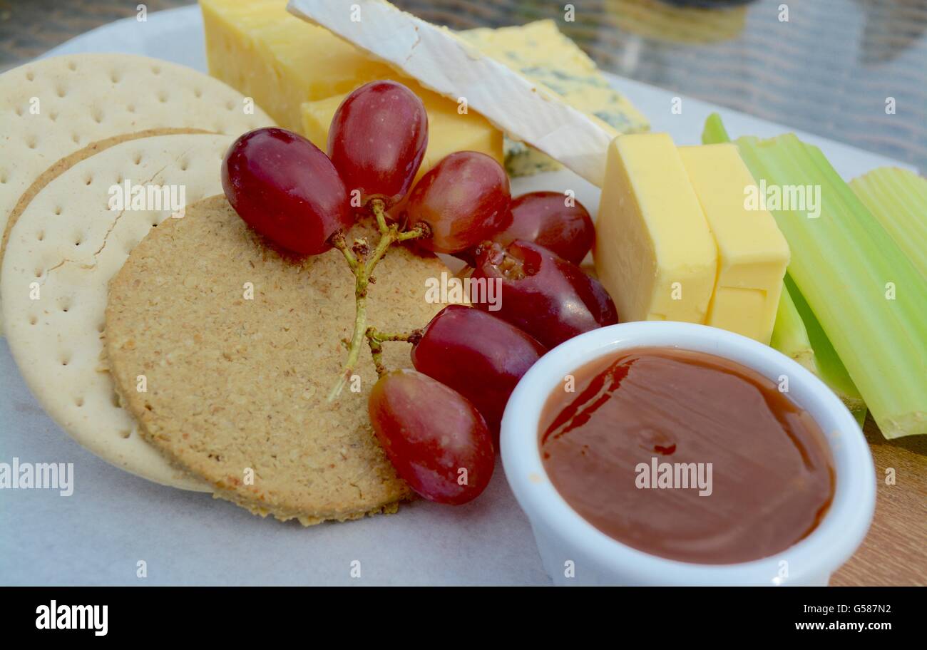 Cheese and Crackers Stock Photo