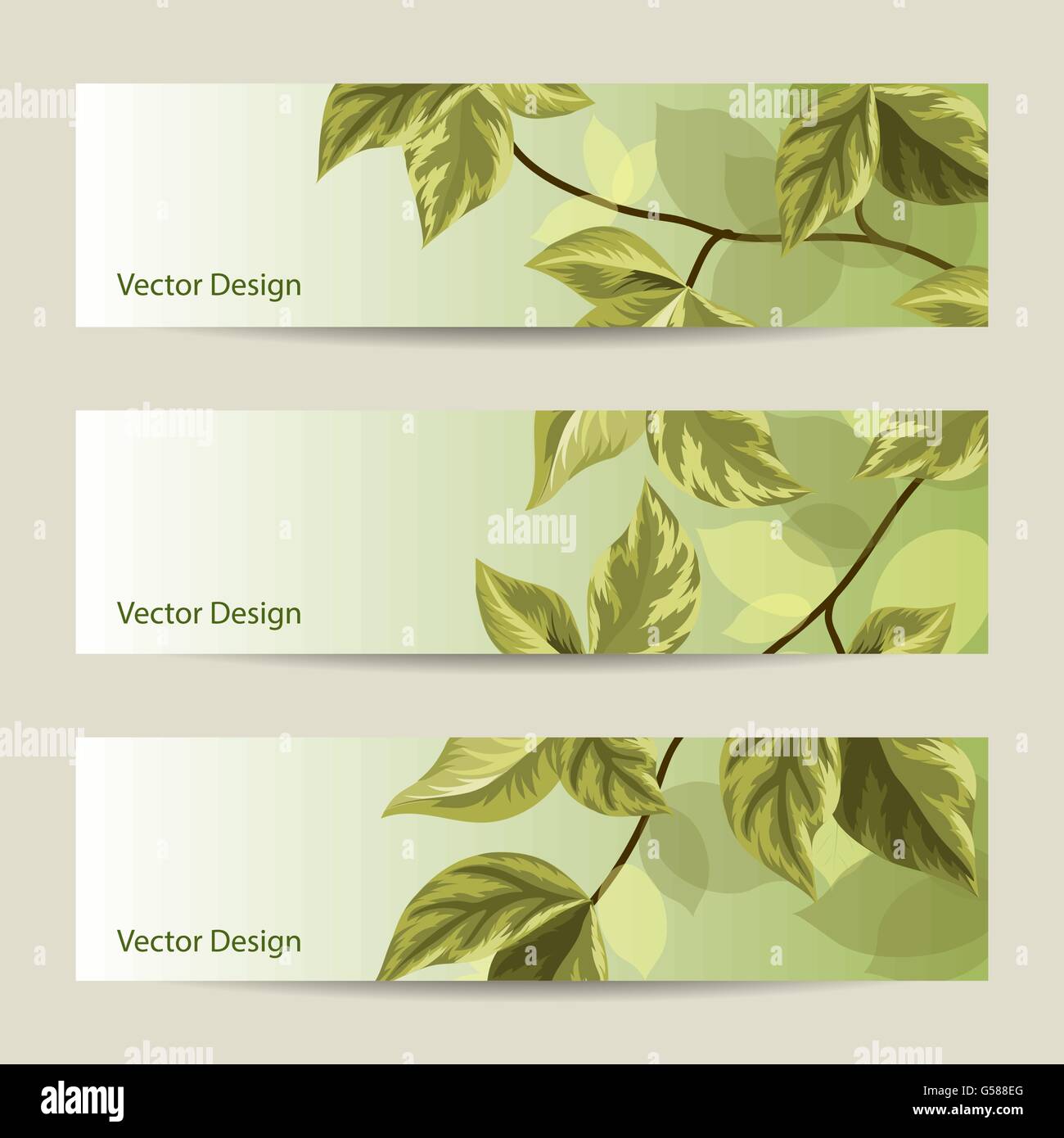 Set of horizontal banners Stock Vector Image & Art - Alamy