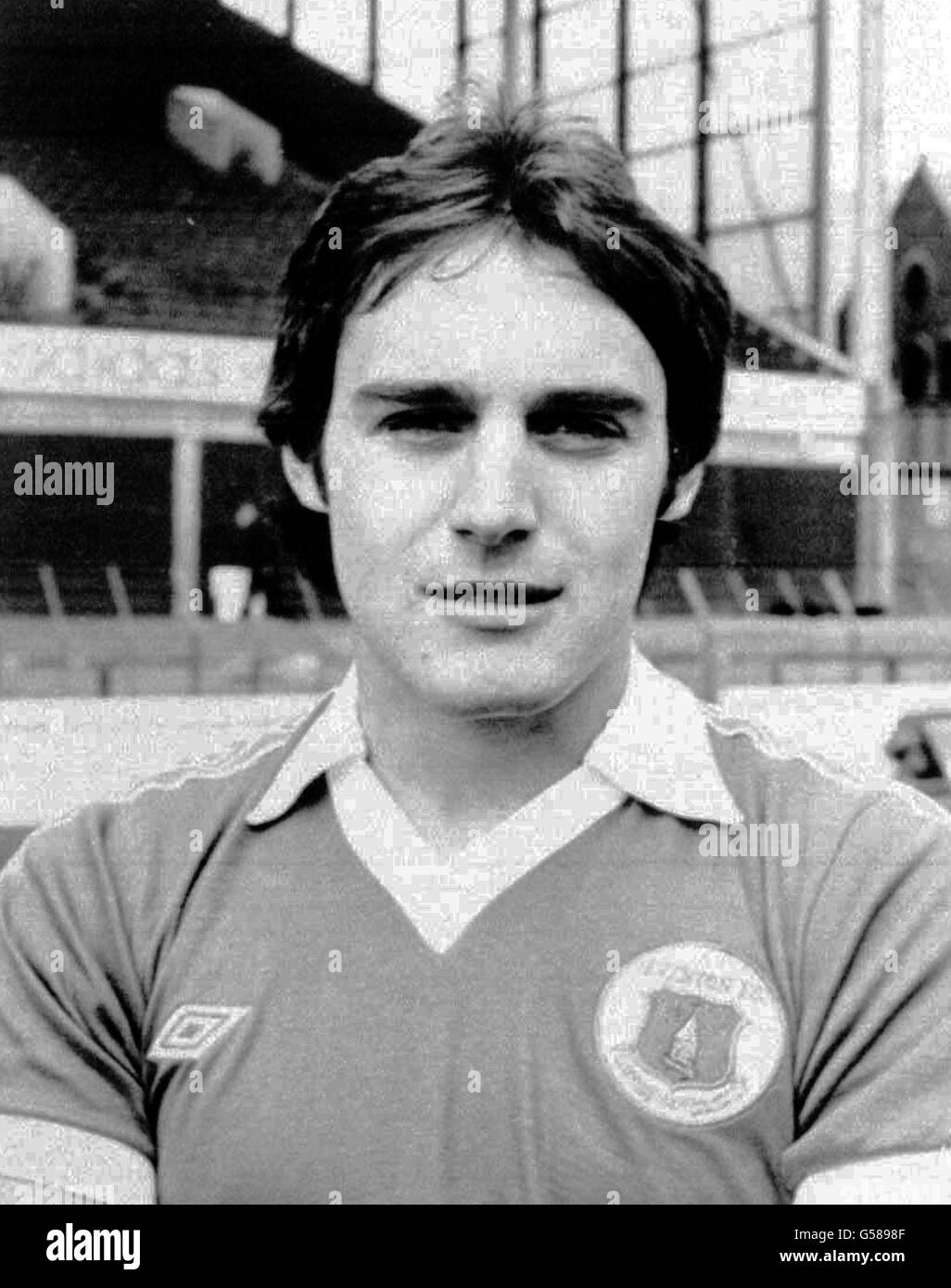 Dave Jones Everton. Dave Jones of First Division Everton before the start of the 1978/79 season at Goodison Park. Stock Photo