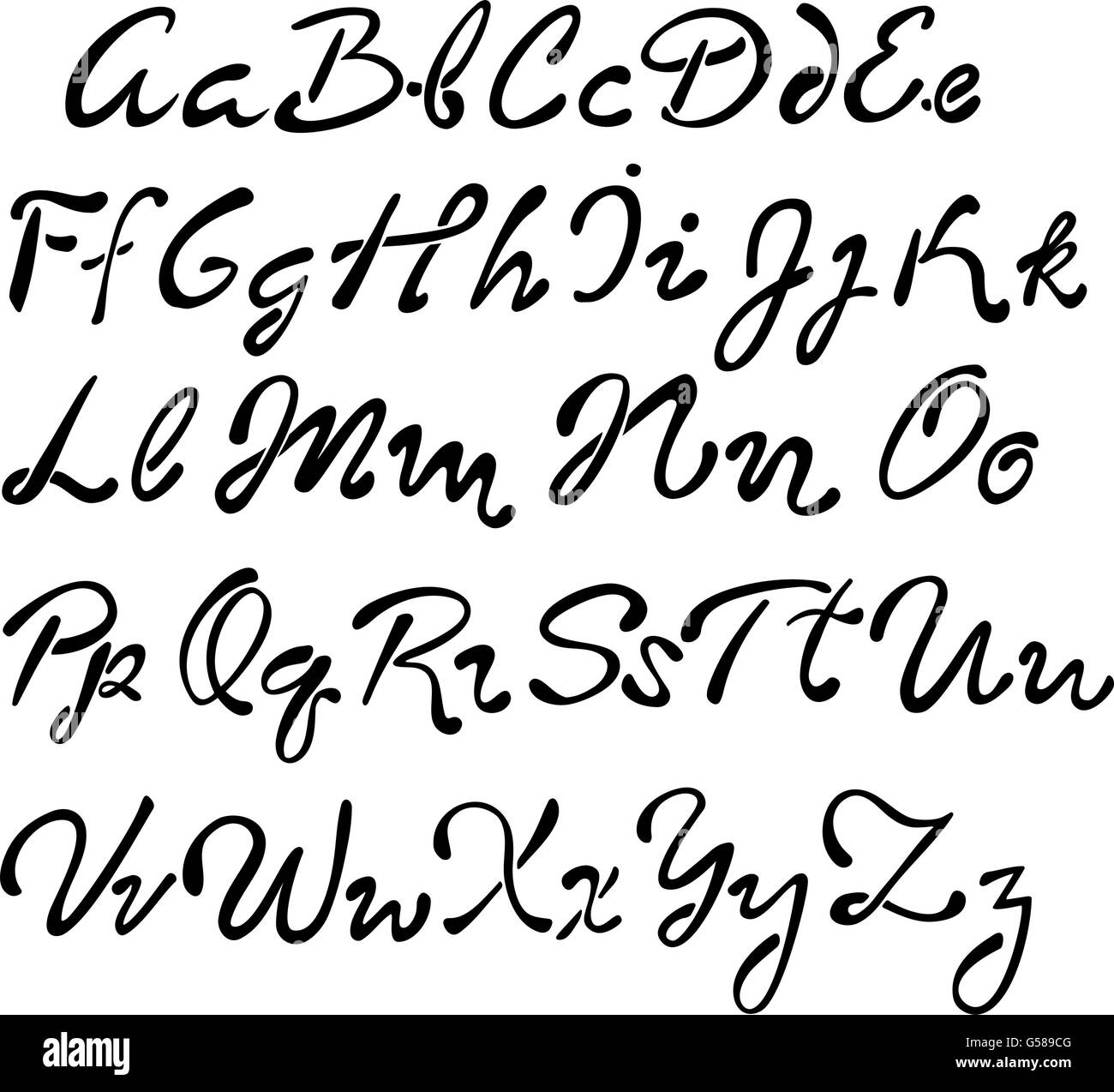 Vector handwritten brush script Stock Vector Image & Art Alamy