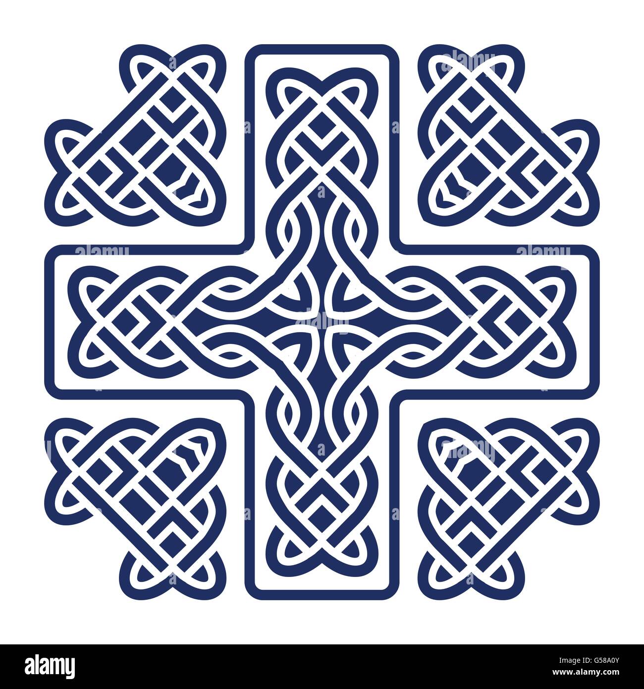 celtic knot cross isolated on white vector illustration Stock Vector