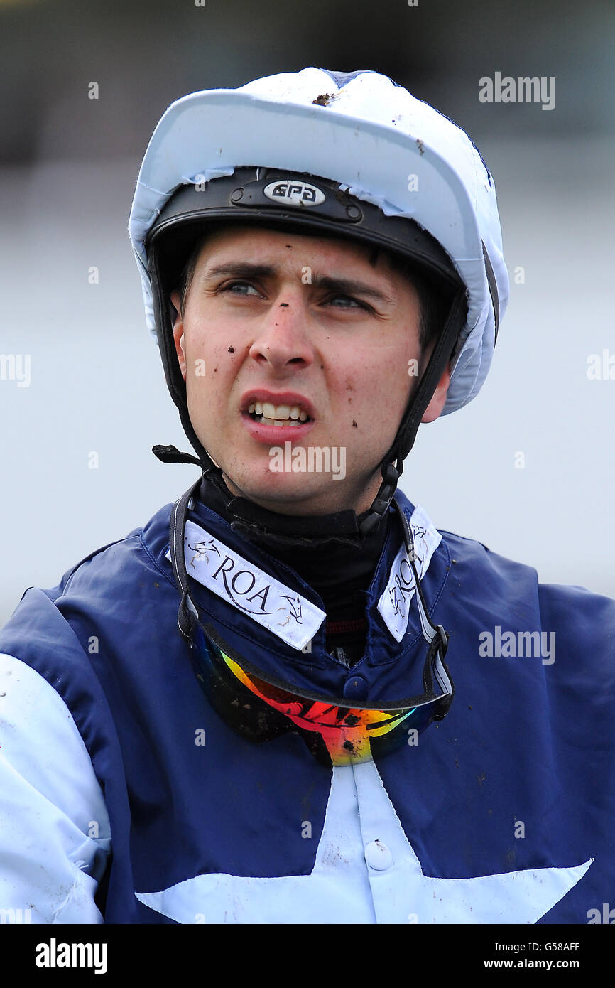 Horse Racing, Doncaster Races. Russ Kennemore, jockey Stock Photo Alamy