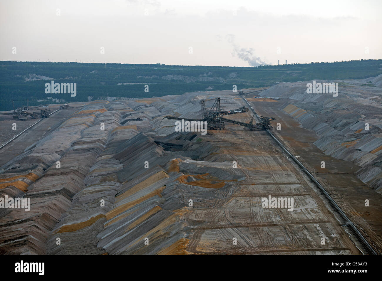 Hambach opencast coal mine, Elsdorf, North Rhine-Westphalia, Germany. Stock Photo