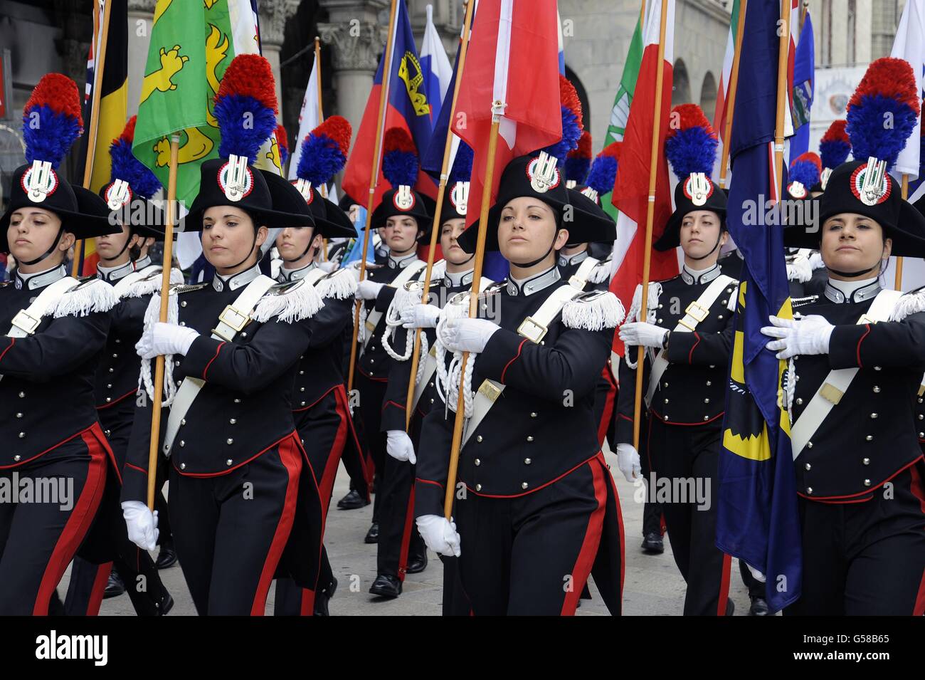 Milan, June 19, 2016, the Carabinieri National Association gathering to celebrate 202 years since the founding of the Force Stock Photo