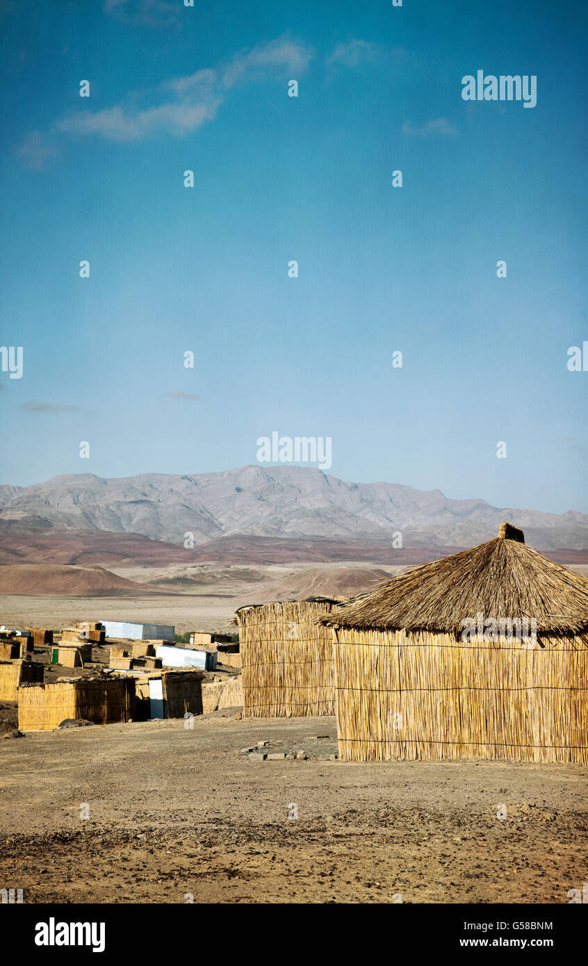 Grass Huts Rural Settlement in Aussenkehr in Namibia Stock Photo Alamy