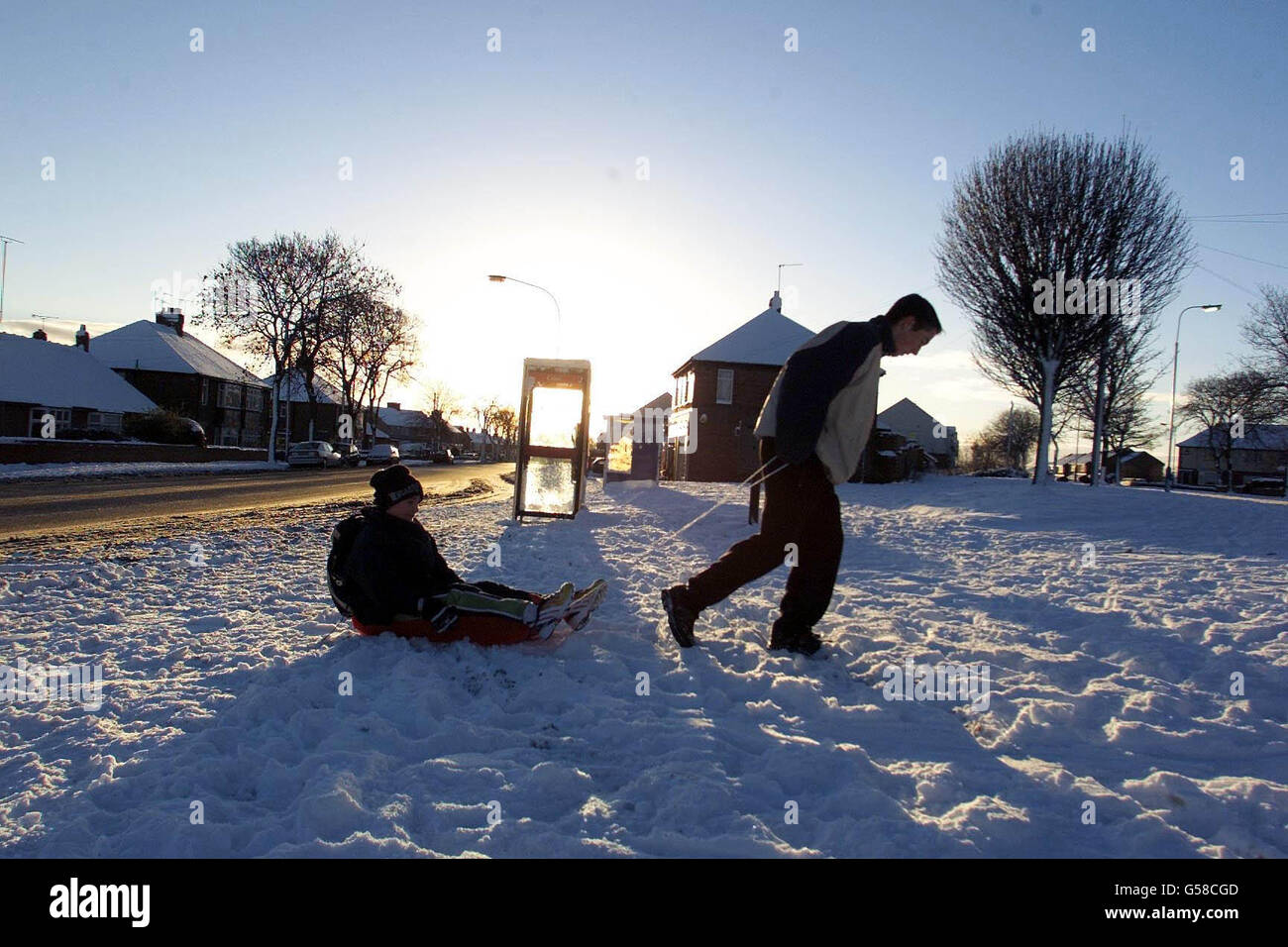 Cold weather North Shields Stock Photo Alamy