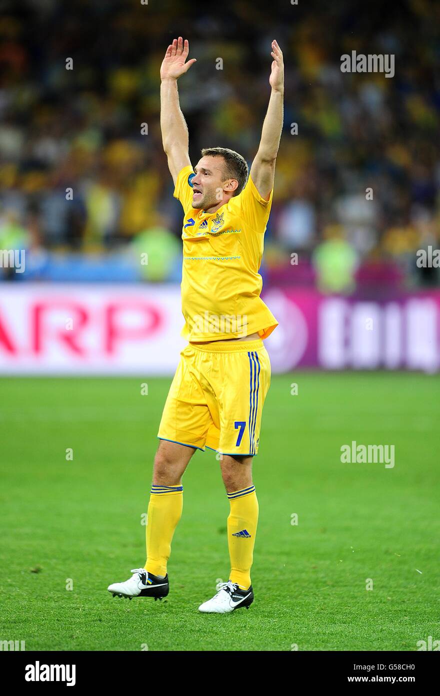 Andriy shevchenko euro 2012 celebrates hi-res stock photography