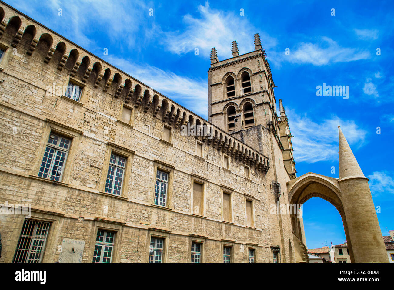 Montpellier Cathedral in France Stock Photo