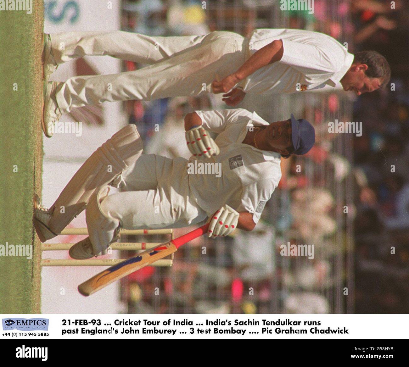 Cricket India v England. Cricket Tour of India India's Sachin