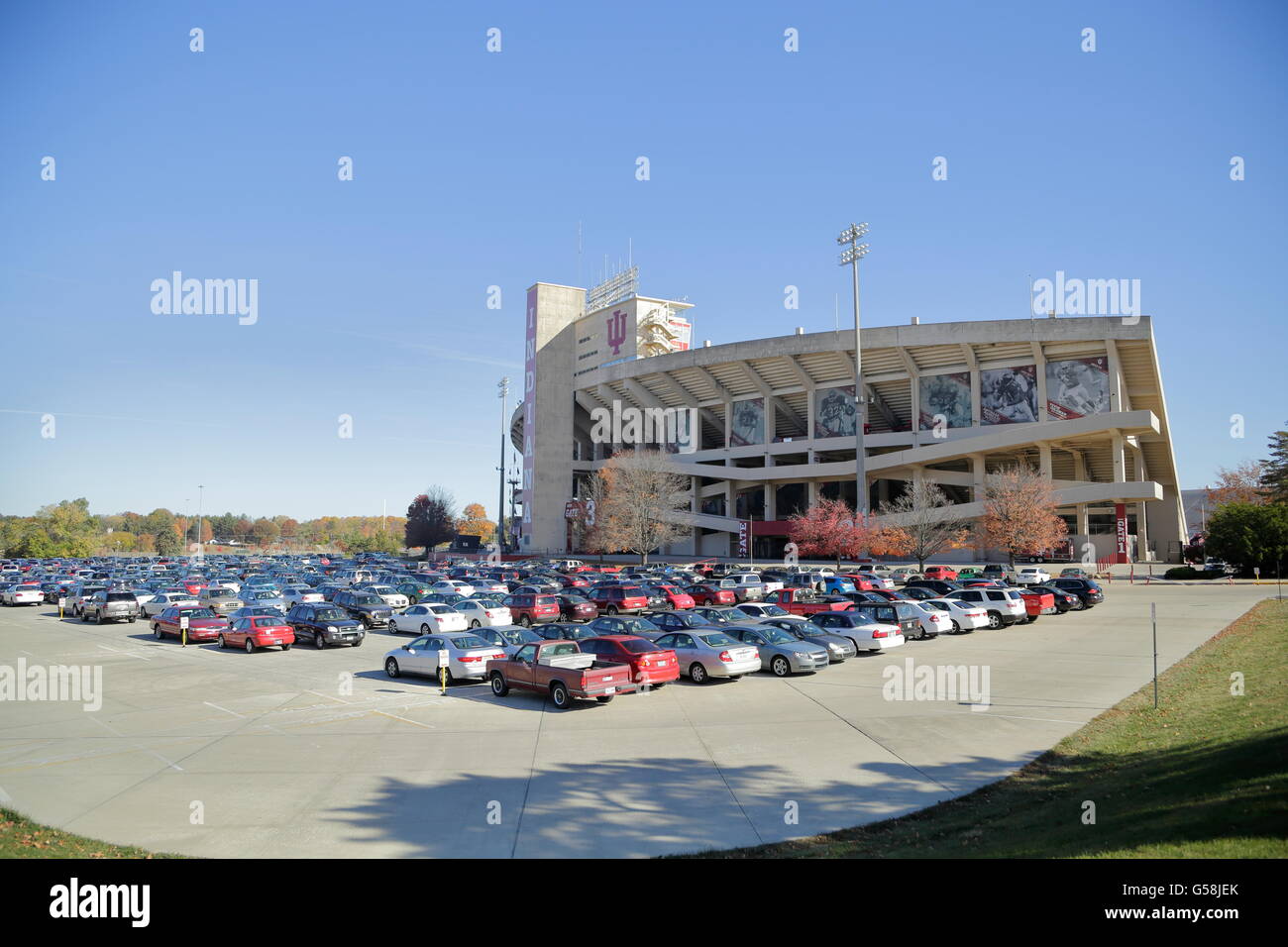 Memorial Stadium at Indiana University in Bloomington, Indiana Stock Photo