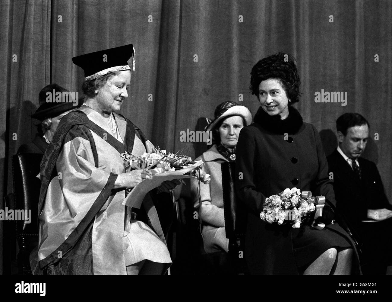 Royalty - Queen Mother Royal College of Music Honorary Degree - South Kensington, London Stock Photo