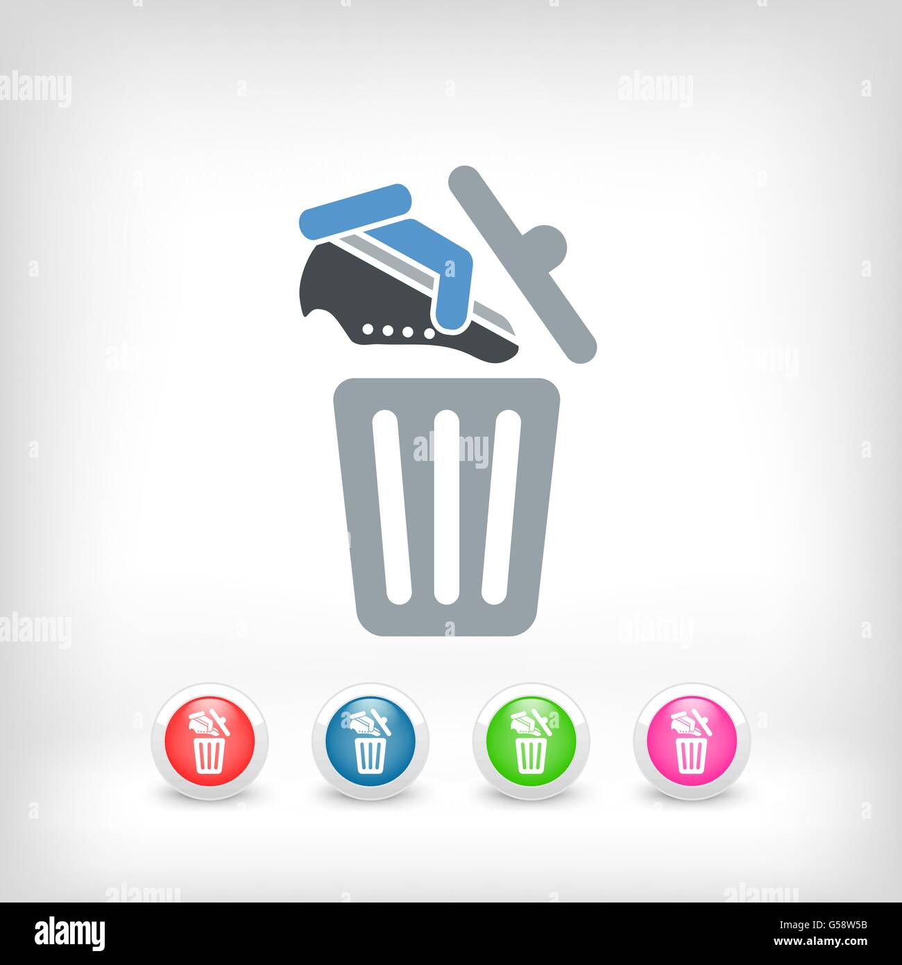 Shoes on trash bin Stock Vector Image & Art Alamy