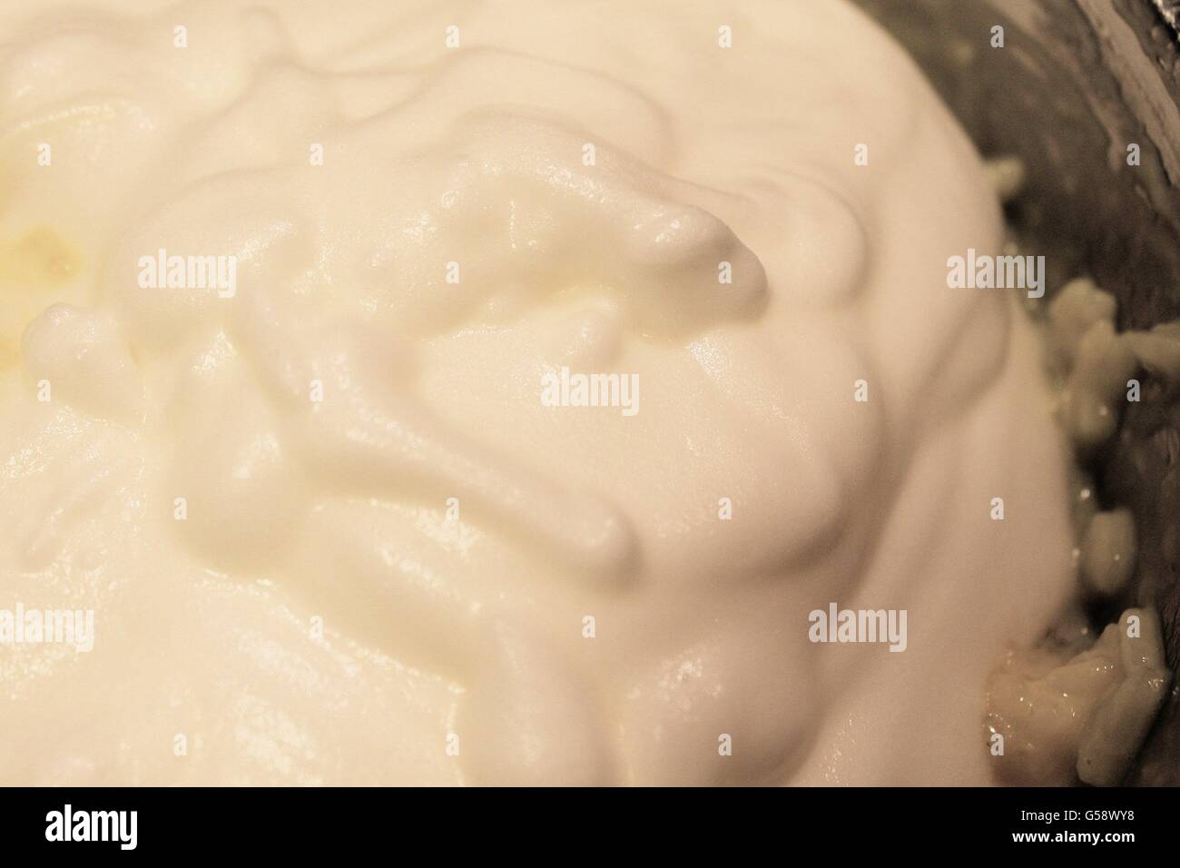 cream of whipped egg white Stock Photo