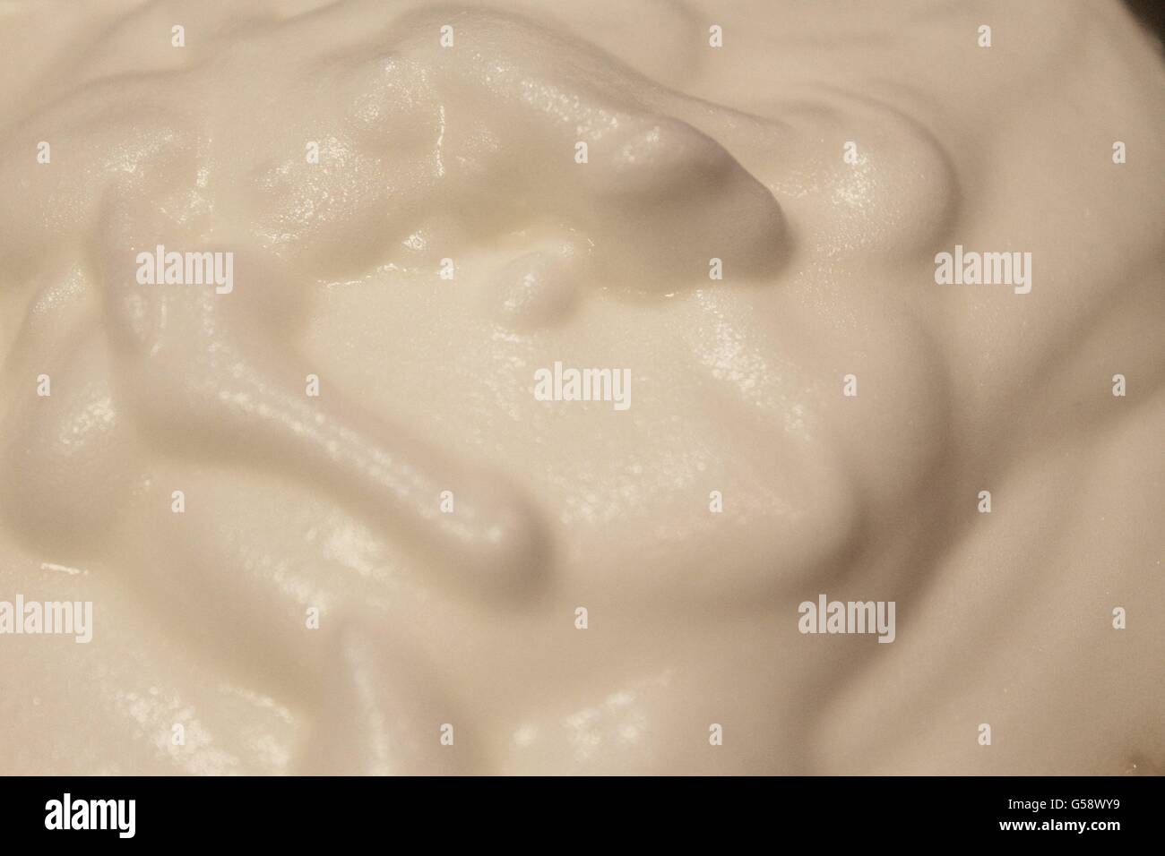 cream of whipped egg white Stock Photo