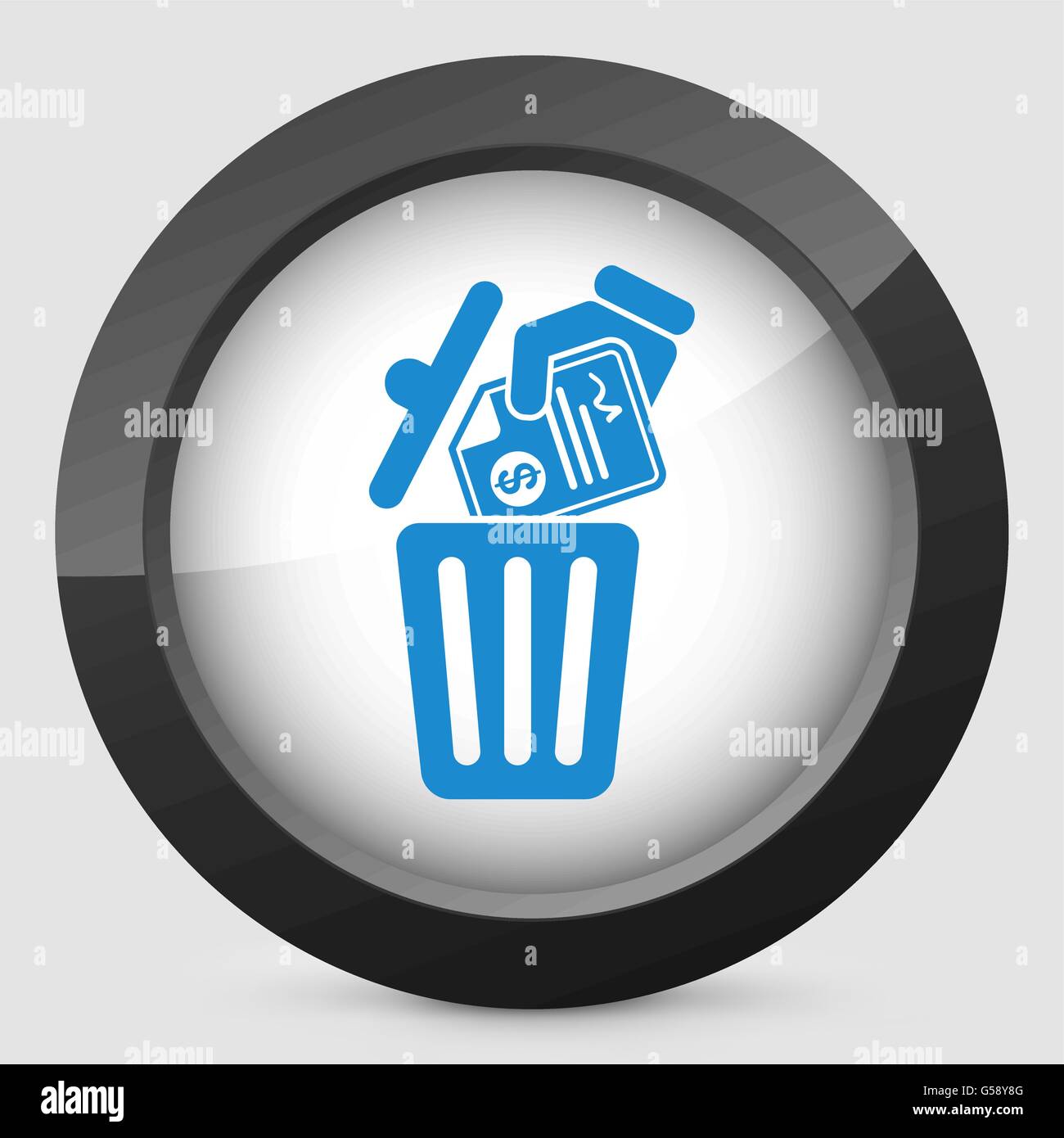 Trashing payment Stock Vector