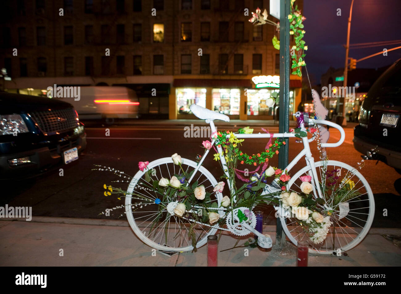 white painted bicycle