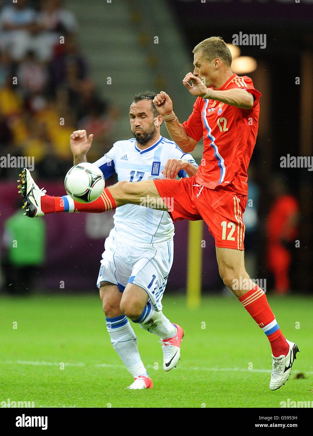 Soccer - UEFA Euro 2012 - Group A - Greece v Russia - National Stadium Stock Photo
