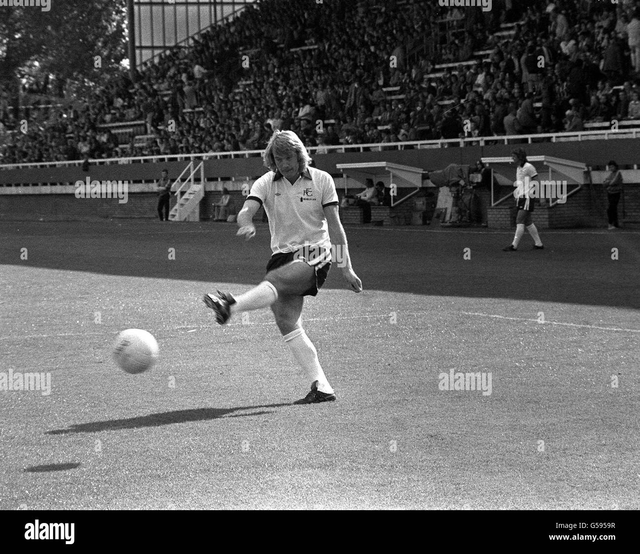Rodney Marsh, who began his career at Fulham 13 years ago, is back at Craven Cottage in action for the Second Division Club. Stock Photo