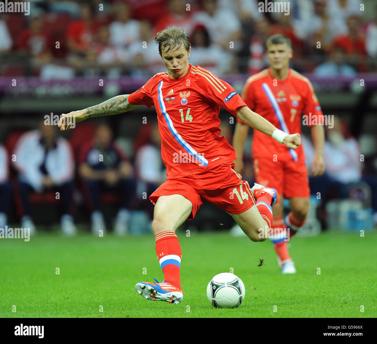 Soccer - UEFA Euro 2012 - Group A - Greece v Russia - National Stadium.  Russia's Roman Pavlyuchenko Stock Photo - Alamy