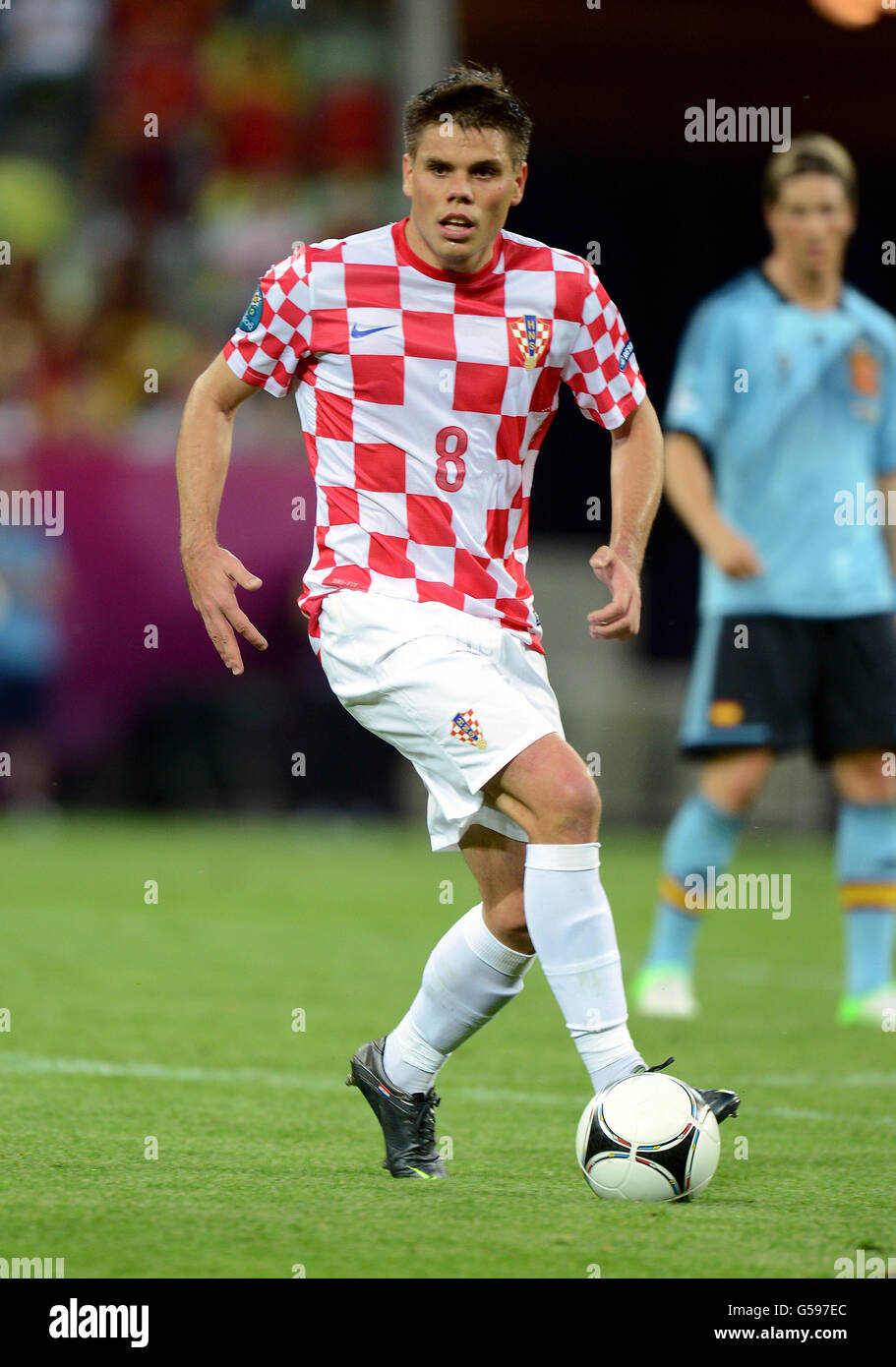 Soccer - UEFA Euro 2012 - Group C - Croatia v Spain - Arena Gdansk. Croatia's Ognjen Vukojevic Stock Photo