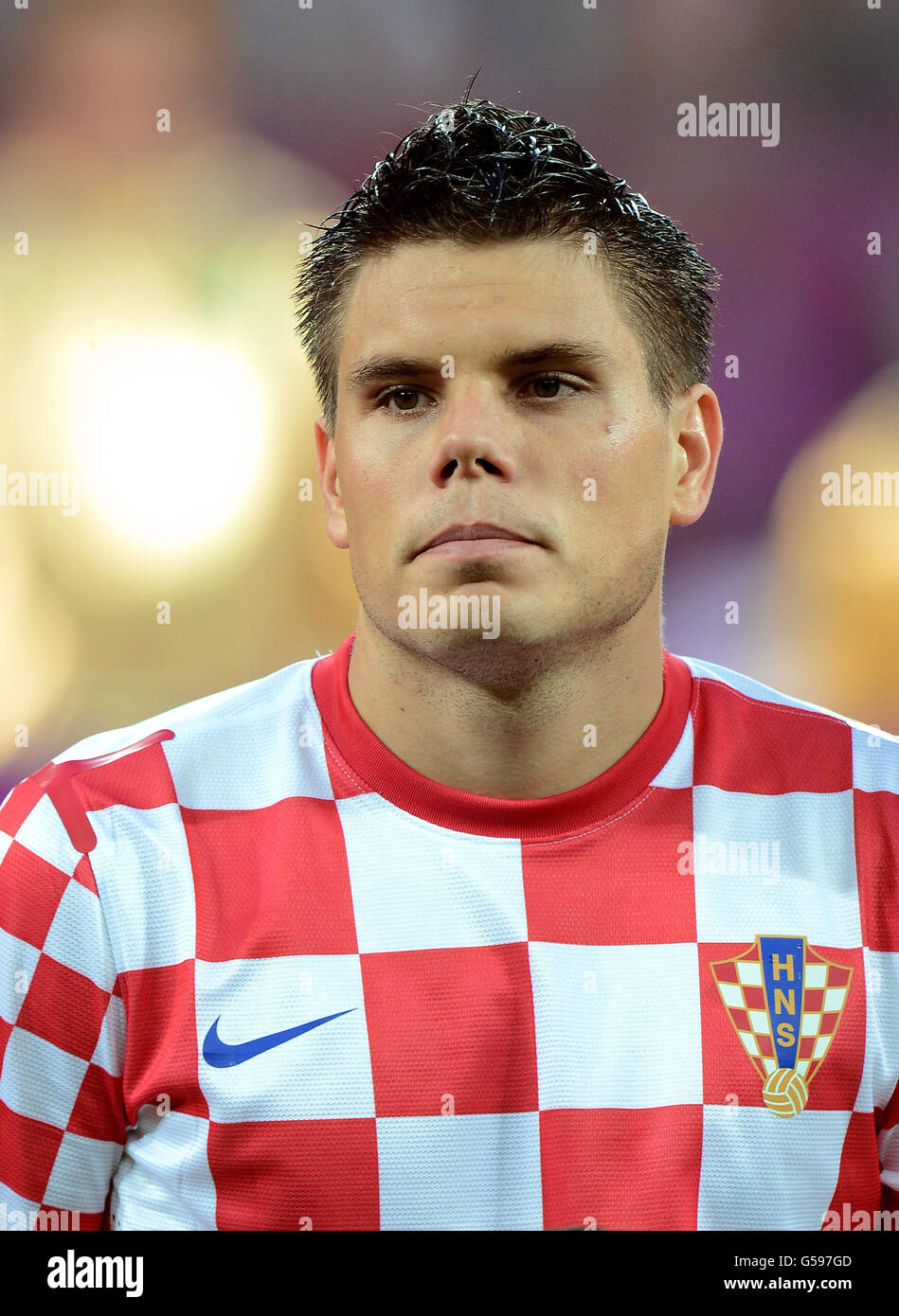 Soccer - UEFA Euro 2012 - Group C - Croatia v Spain - Arena Gdansk. Croatia's Ognjen Vukojevic Stock Photo