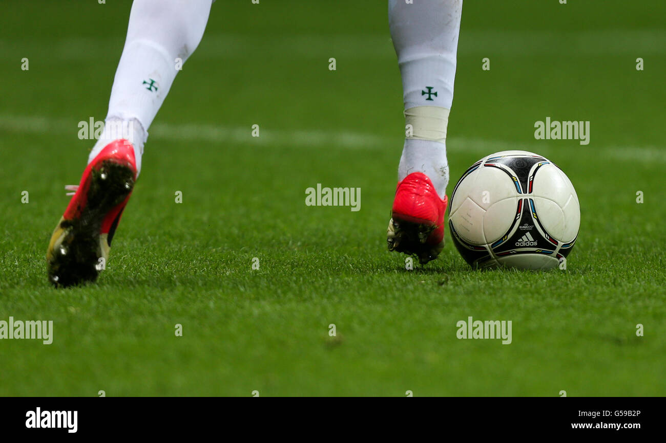 Soccer - UEFA Euro 2012 - Quarter Final - Czech Republic v Portugal - National Stadium. A generic close up of the match ball Stock Photo