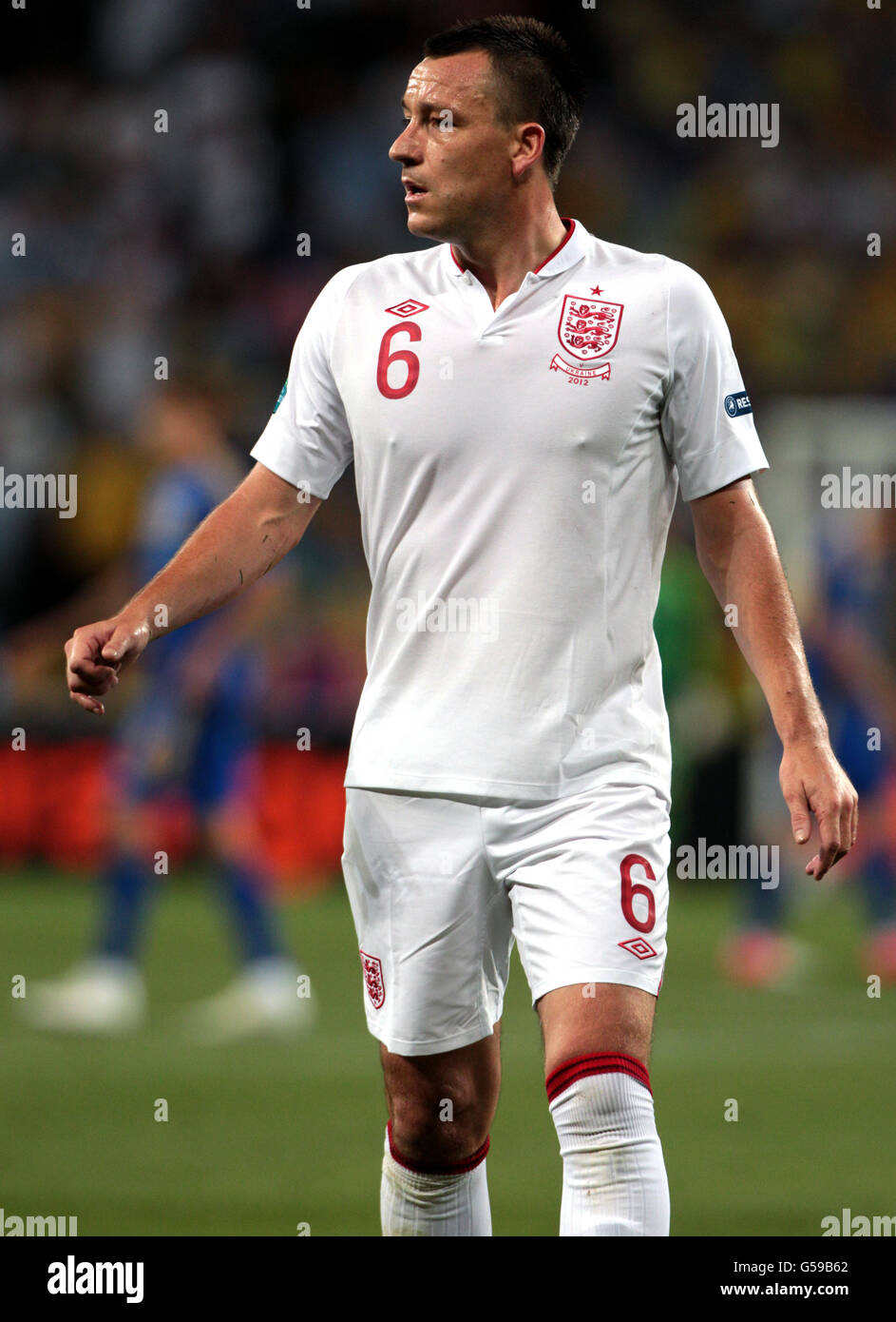 Soccer - UEFA Euro 2012 - Group D - England v Ukraine - Donbass Arena. John Terry, England Stock Photo