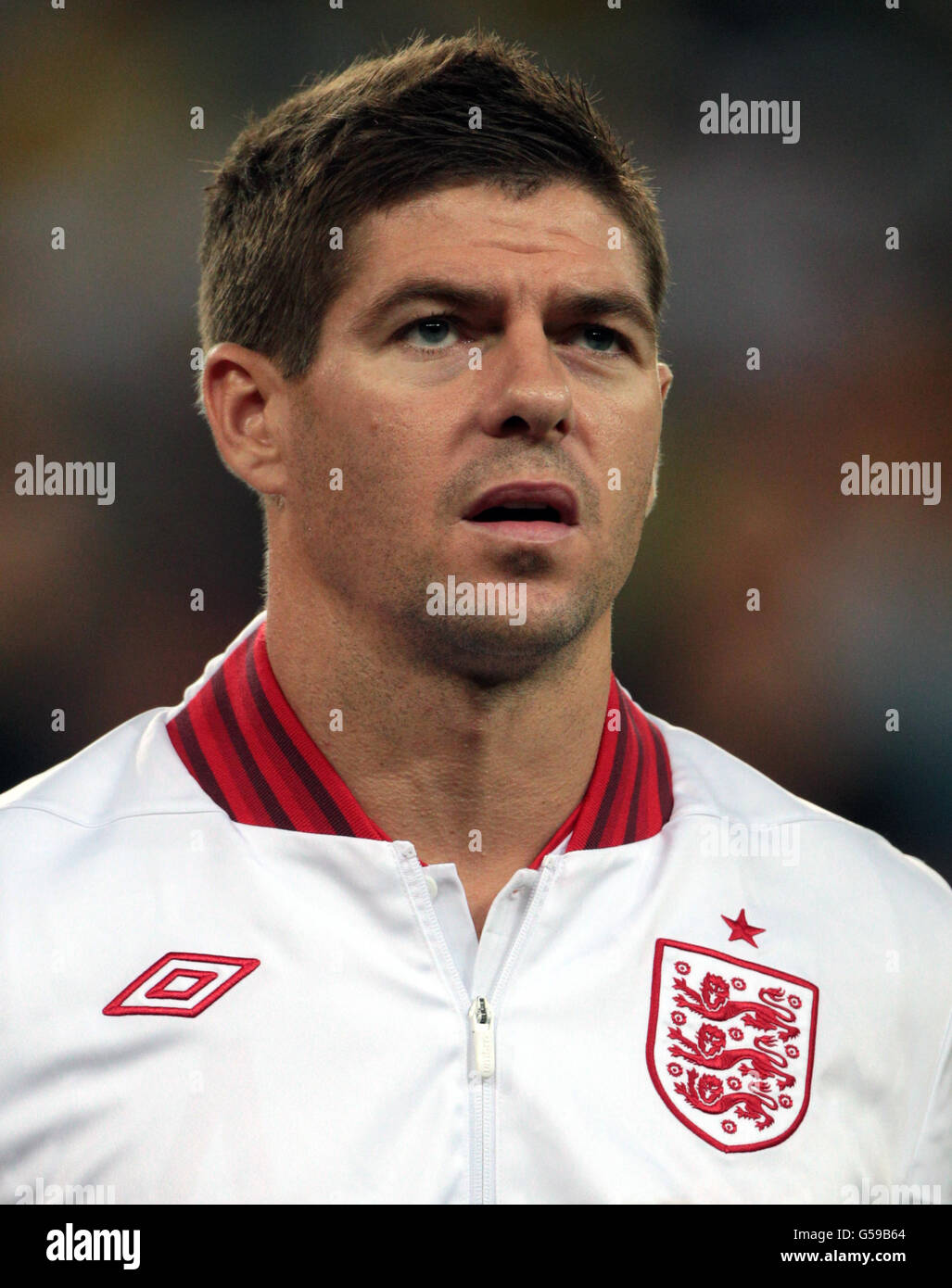Soccer - UEFA Euro 2012 - Group D - England v Ukraine - Donbass Arena. Steven Gerrard, England Stock Photo