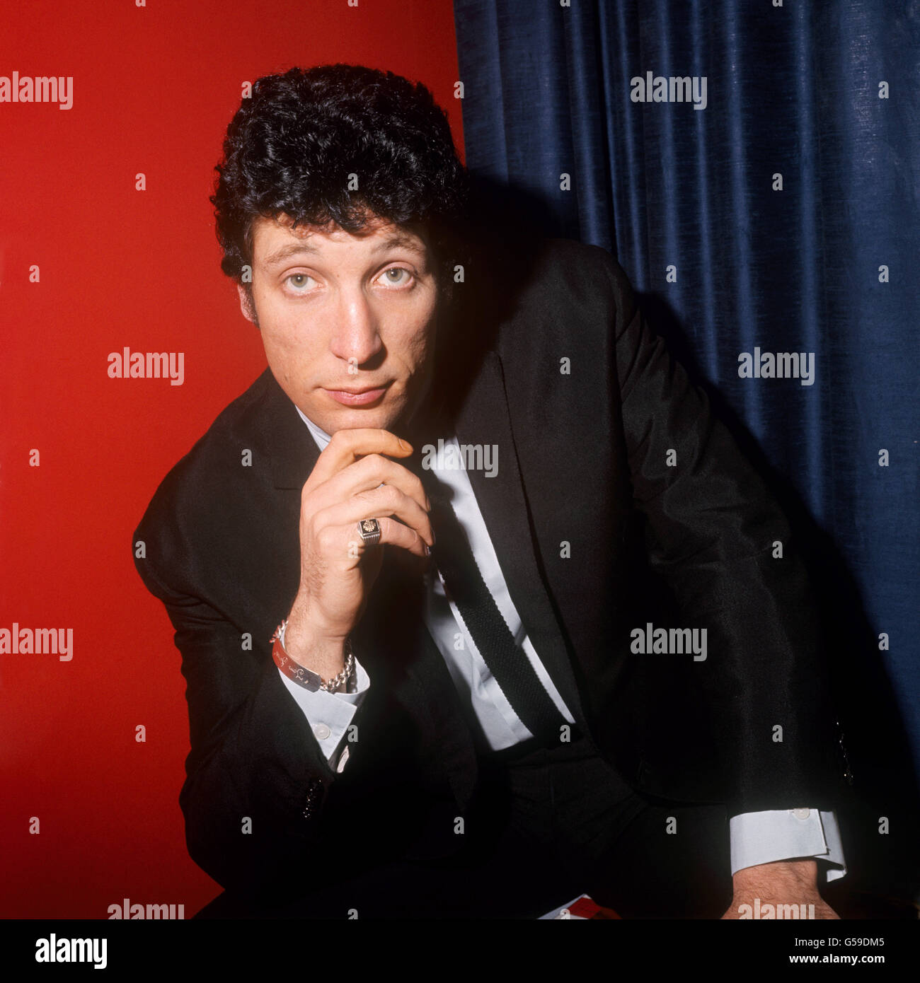 TOM JONES Welsh pop singer in on Ready,Steady,Go ! 1965. Photo Tony Gale  Stock Photo - Alamy