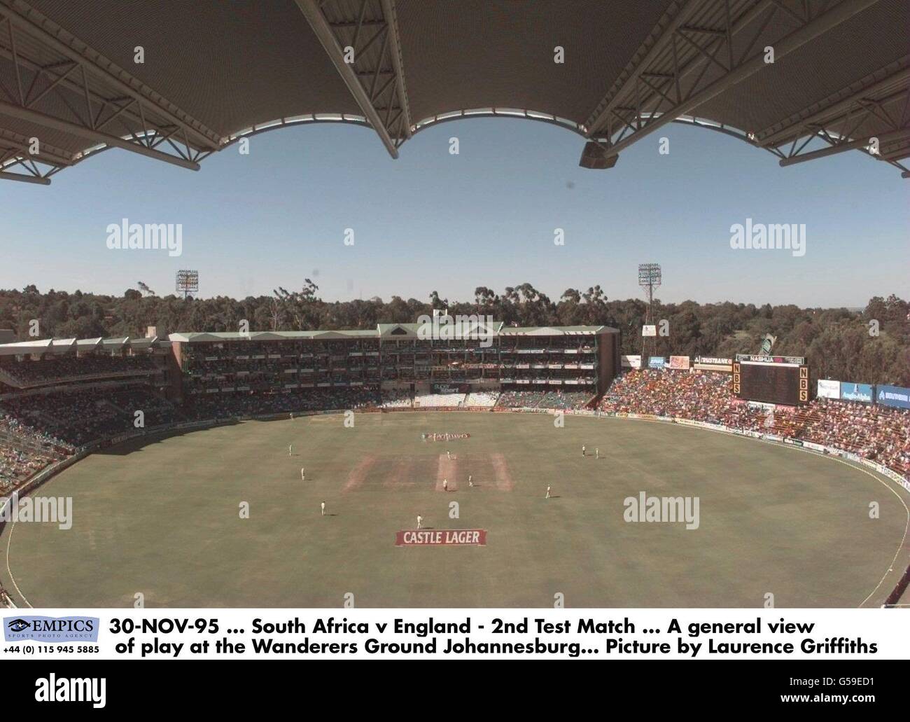 30-NOV-95 ... South Africa v England - 2nd Test Match ... A general view of play at the Wanderers Ground Johannesburg. Picture by Laurence Griffiths Stock Photo
