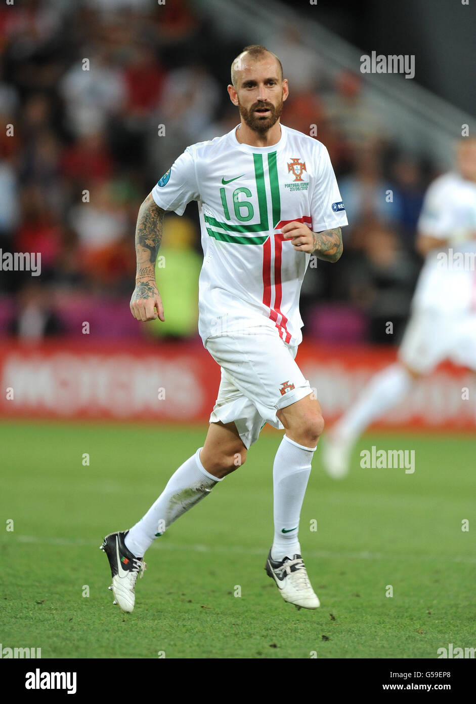 Soccer - UEFA Euro 2012 - Semi Final - Portugal v Spain - Donbass Arena. Portugal's Raul Meireles Stock Photo