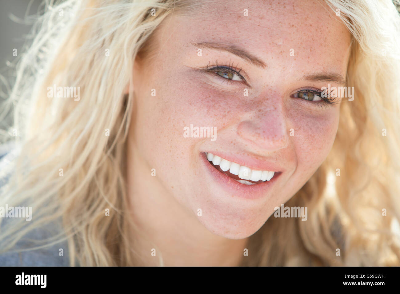 Newquay based surf model Lucie Donlan Stock Photo