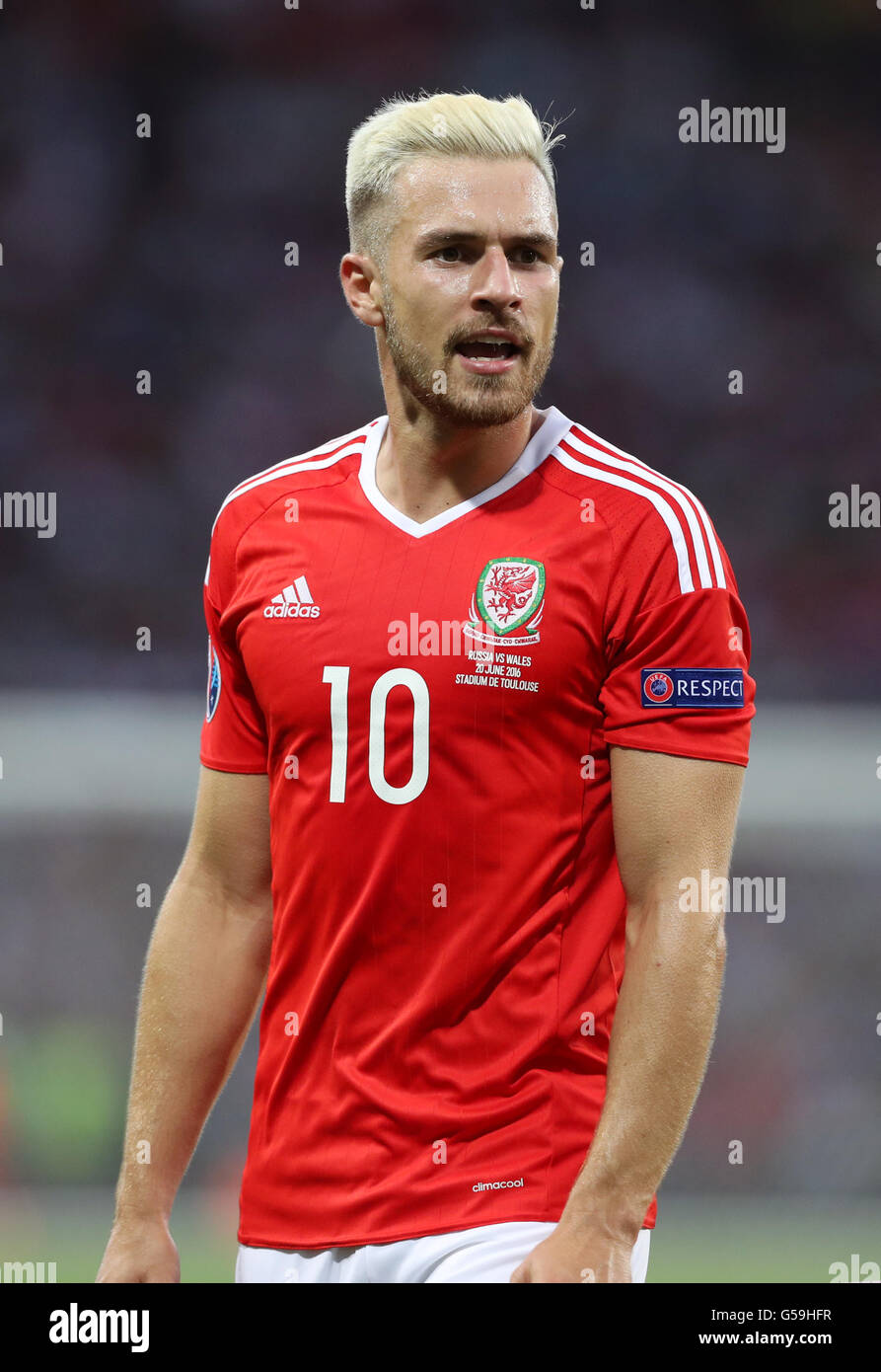Wales' Aaron Ramsey during the UEFA Euro 2016, Group B match at Stadium ...