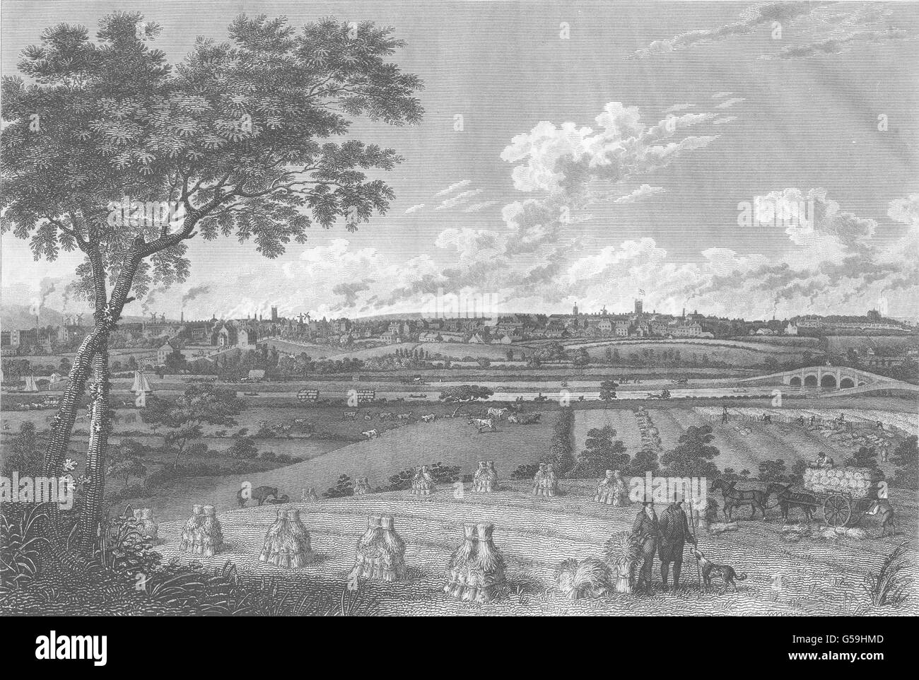 LANCASHIRE: Preston Pennywortham Hill. Jenkinson . Copperplate., print 1820 Stock Photo