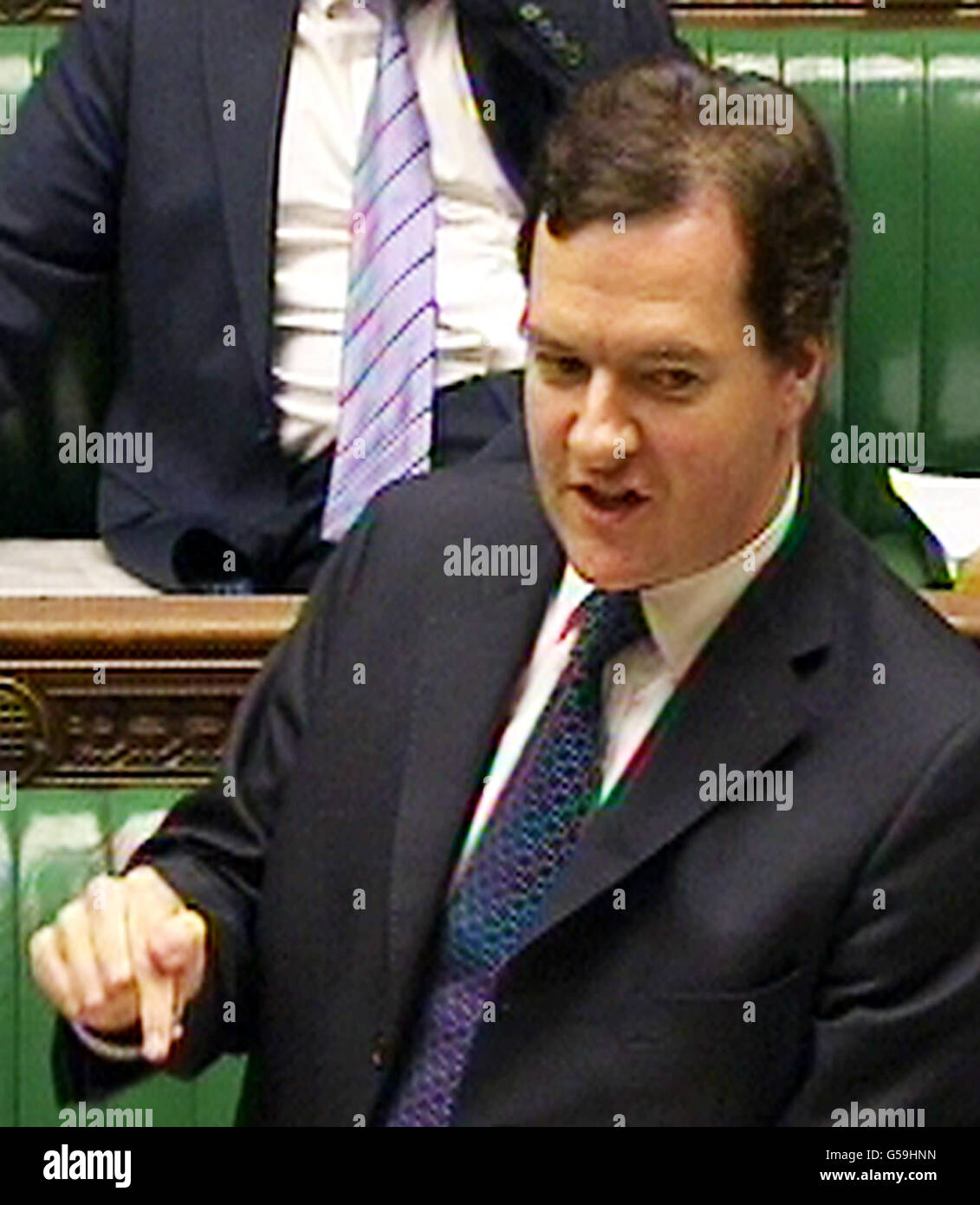 Banks probed over rate rigging. Chancellor of the Exchequer George Osborne issues a statement in the House of Commons. Stock Photo
