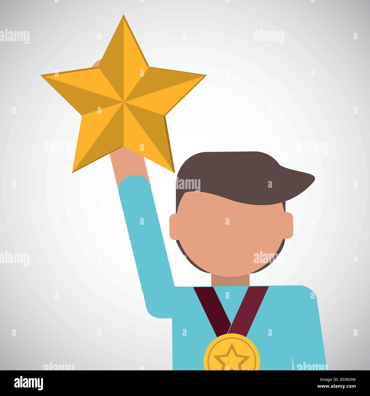 Success design. Winner icon. Flat illustration, vector graphic Stock ...