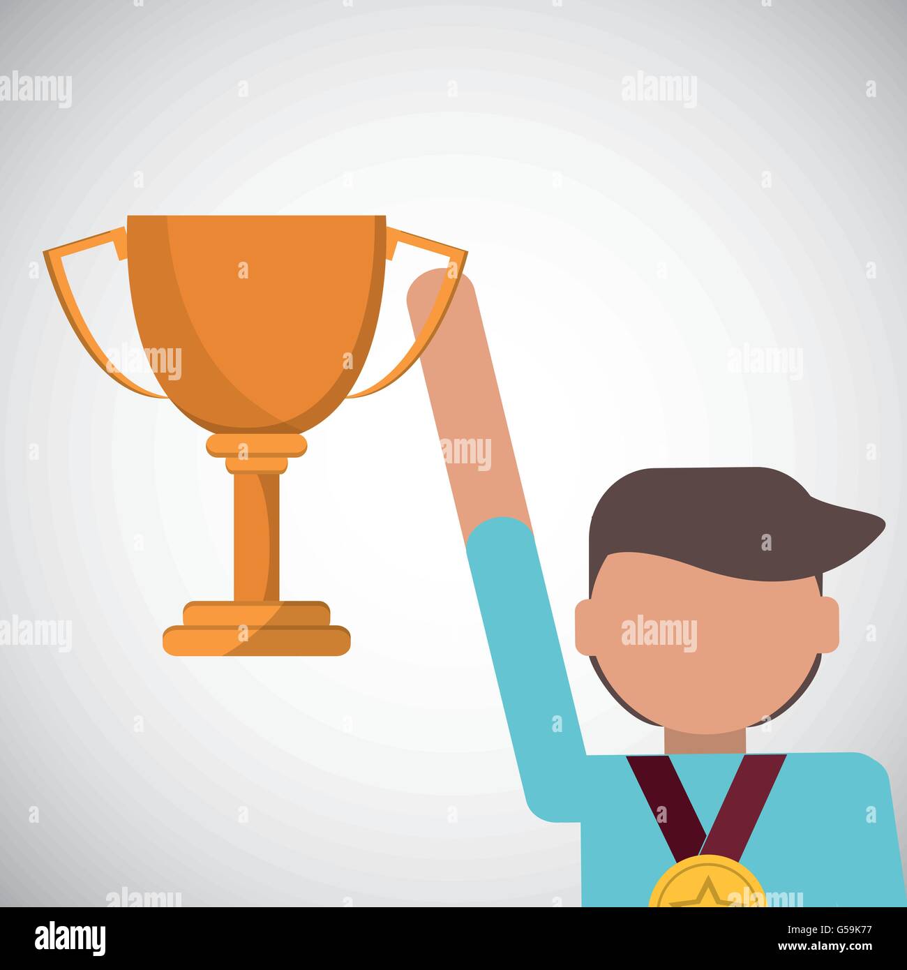 Success design. Winner icon. Flat illustration, vector graphic Stock ...