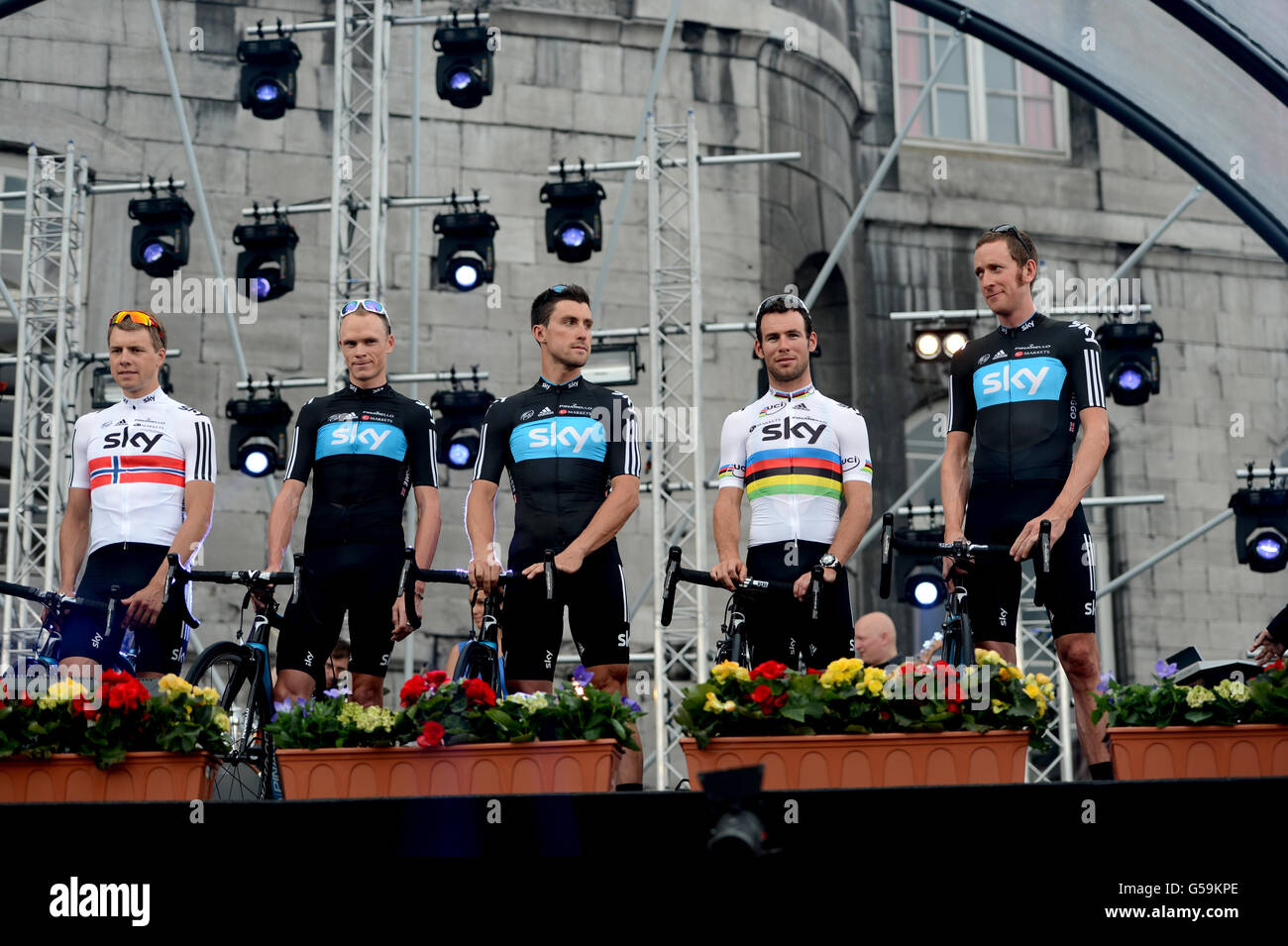 Cycling Tour de France Team Presentations. Team Sky's Bradley