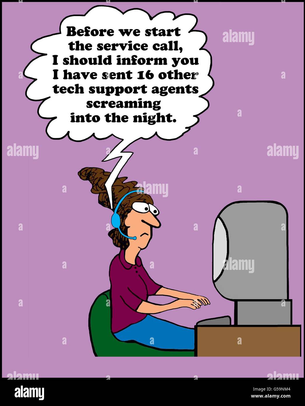 Customer service cartoon tech support hi-res stock photography and images -  Alamy
