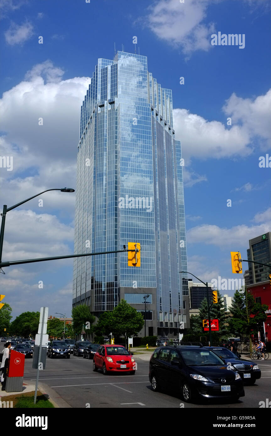 The 113.4 meter tall One London Place building in London, Ontario, Canada. Stock Photo
