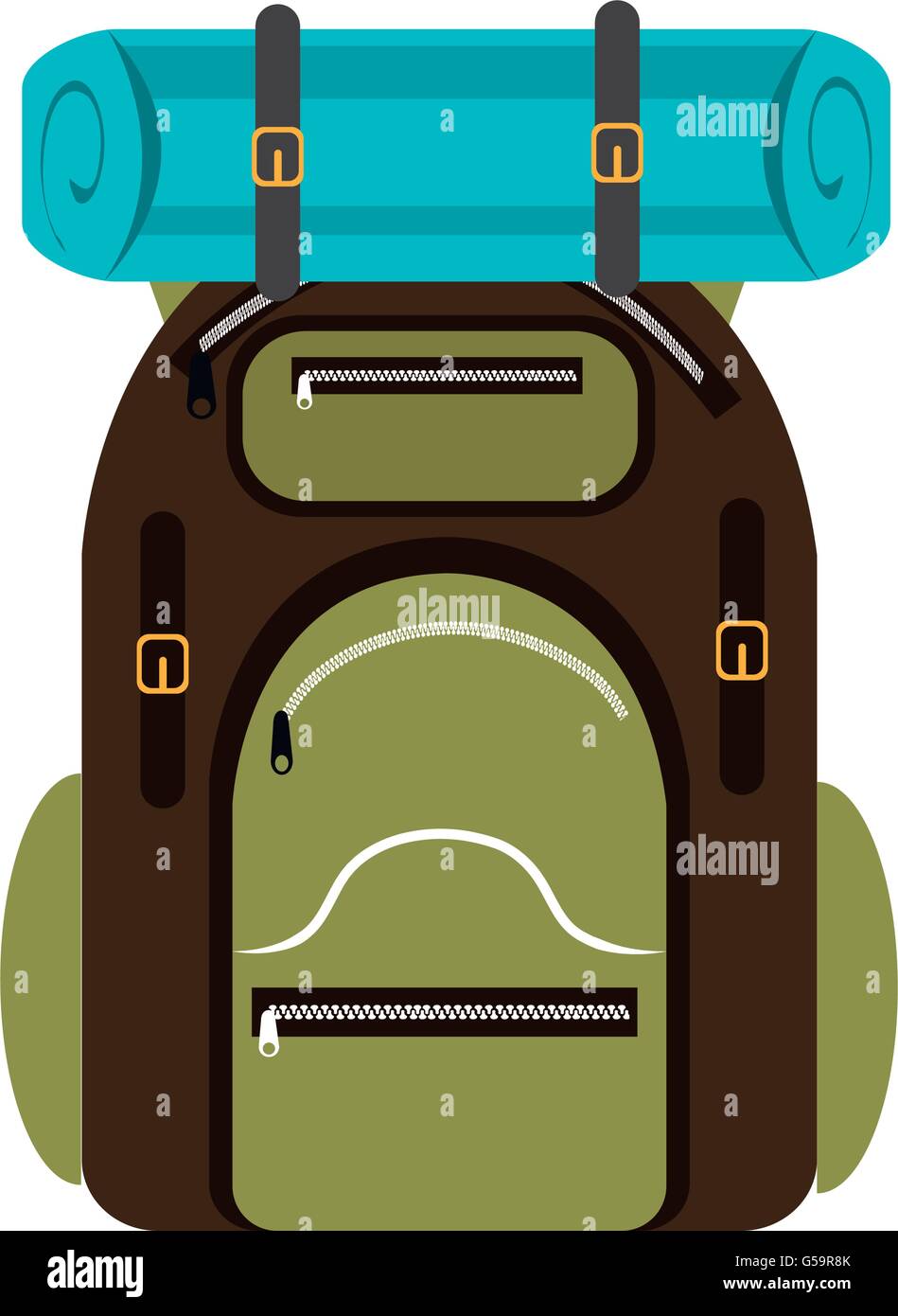 colorful camping backpack,vector graphic Stock Vector