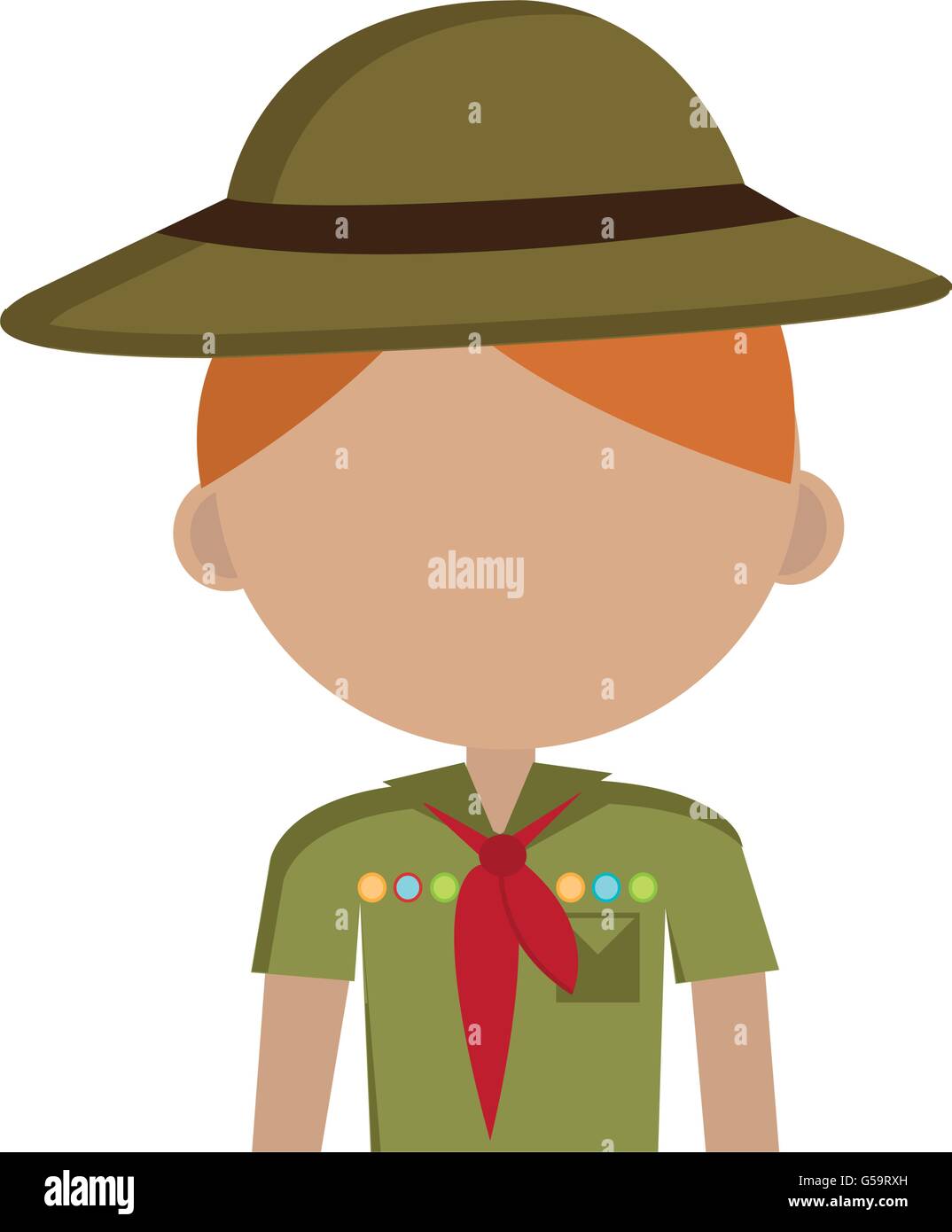 avatar boy with colorful clothes and hat,vector graphic Stock Vector