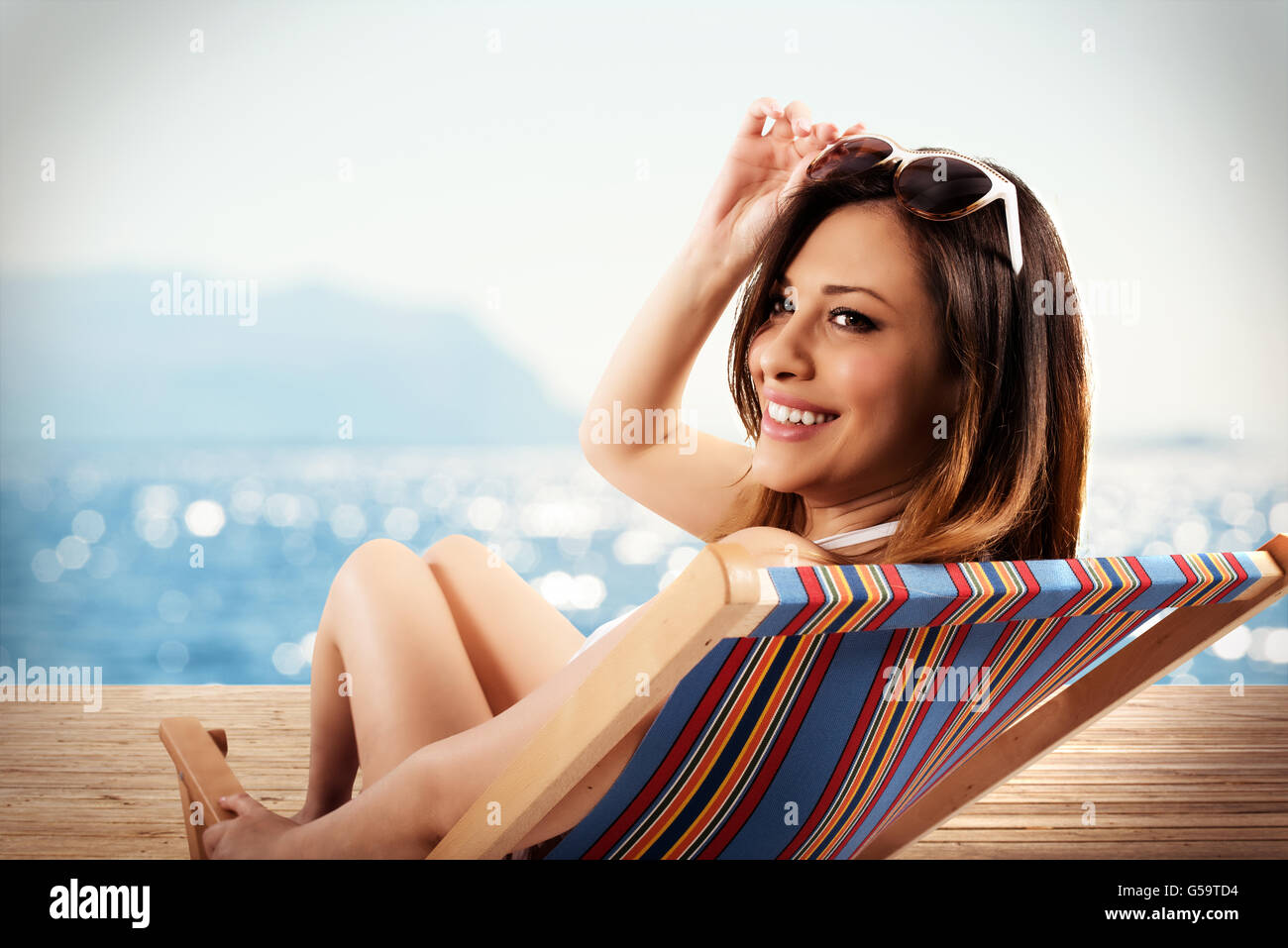 Happiness on vacation Stock Photo