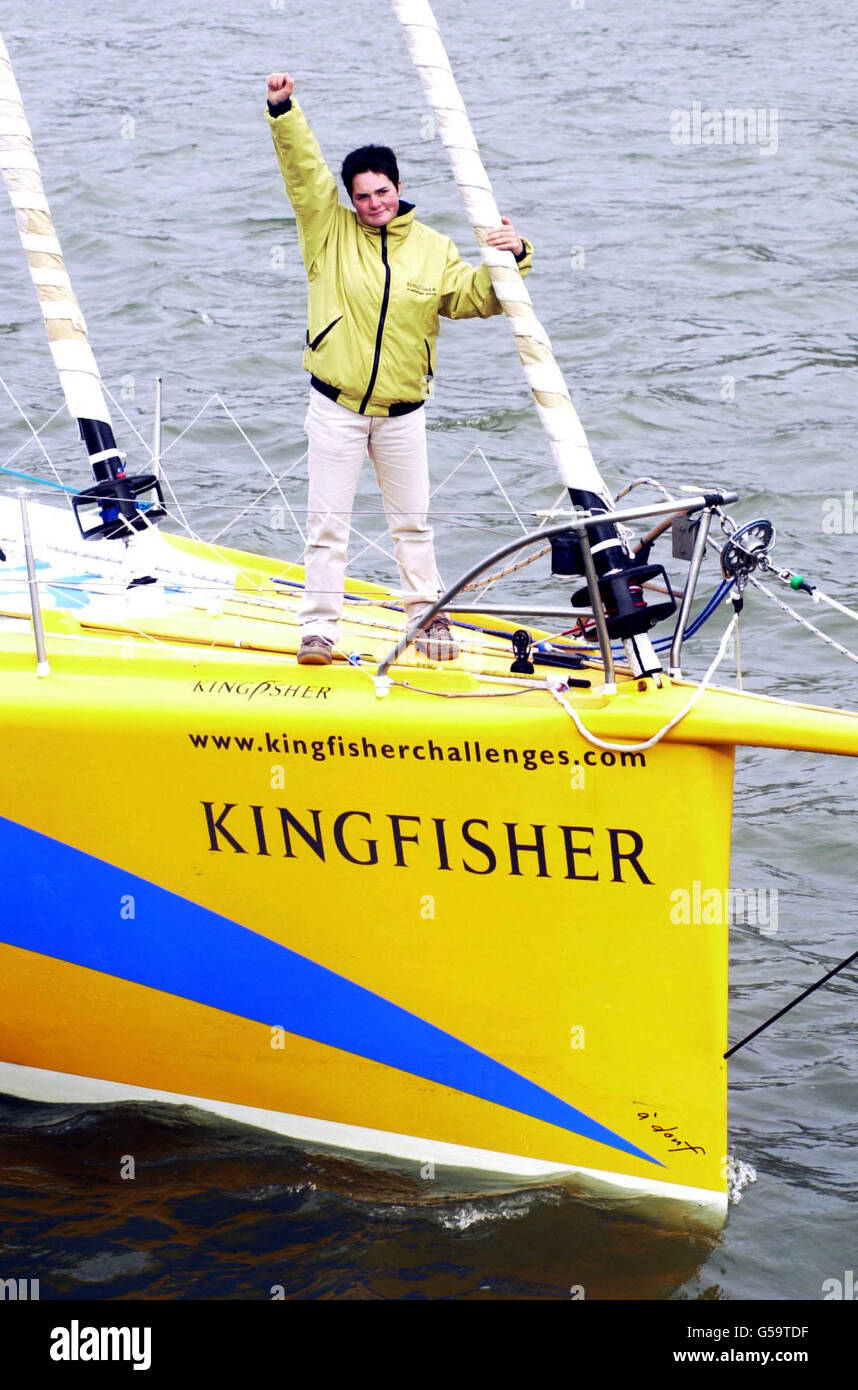 Roundtheworld yachtswoman Ellen MacArthur, in Kingsfisher Challenge