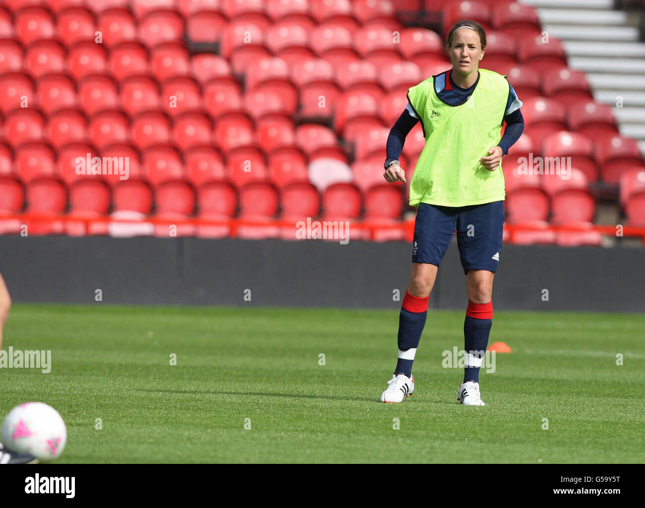 Olympics - Team Great Britain Women's Football Team - Training Session and Press Conference - Riverside Stadium Stock Photo