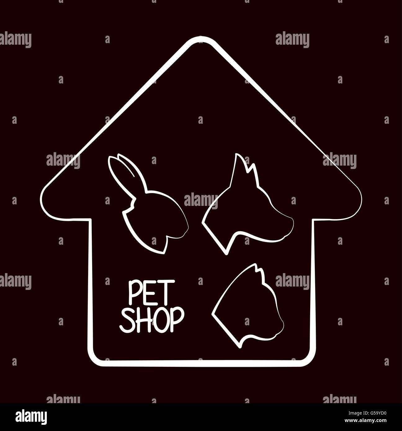 Animals pet shop graphic Stock Vector Image & Art - Alamy