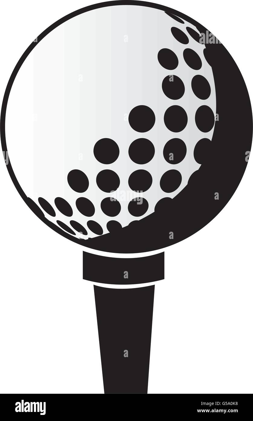 black and white golf ball,vector graphic Stock Vector Image & Art - Alamy