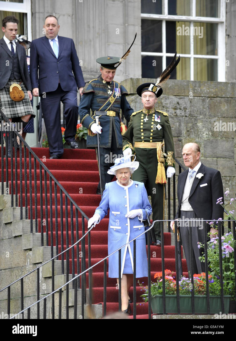 Holyrood Palace garden party Stock Photo Alamy