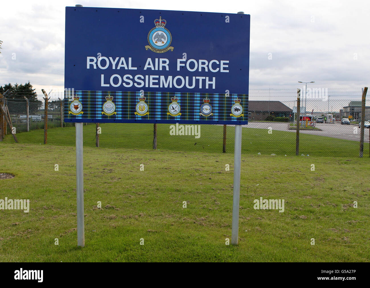 A general view of RAF Lossiemouth, following an incident in which two RAF Tornados crashed off the coast of Scotland. Stock Photo
